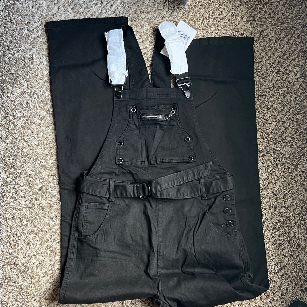 BuffBunny Black Women's Jeans Overalls